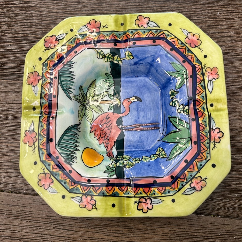 Flamingo Decorative Ashtray in Bright Colors